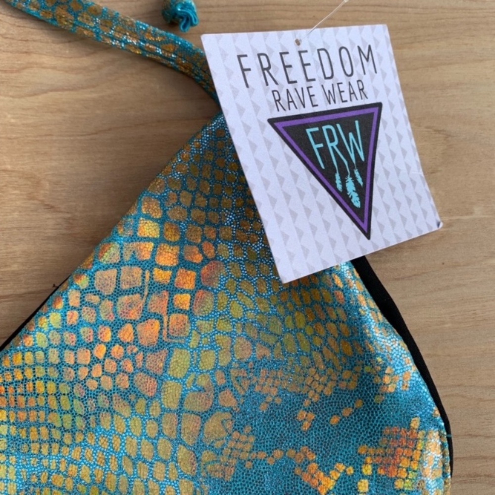 Freedom Rave Wear Metallic Bikini Top - Picture 4 of 5